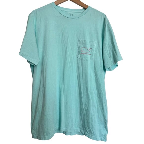 Vineyard Vines Tops - Vineyard Vines Drift Dye Size Large Whale Vintage Logo NWOT Men's Aqua
